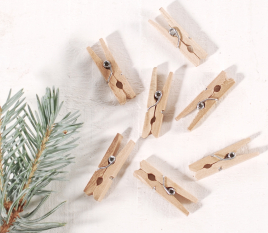 Pinzas de madera mini